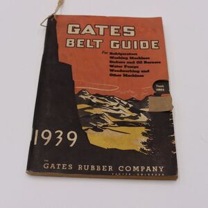 1939 Gates Belt Guide Book